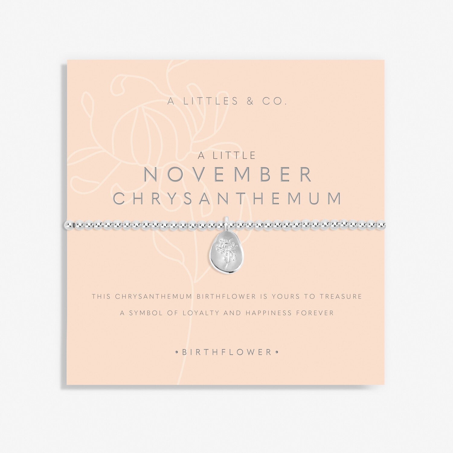 A Littles & Co. Bracelet - Birthflower Nov Chrysanthemum | Silver