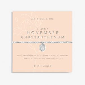 A Littles & Co. Bracelet - Birthflower Nov Chrysanthemum | Silver