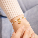 Load image into Gallery viewer, A Littles &amp; Co. Bracelet - Birthstone June Moonstone Gld
