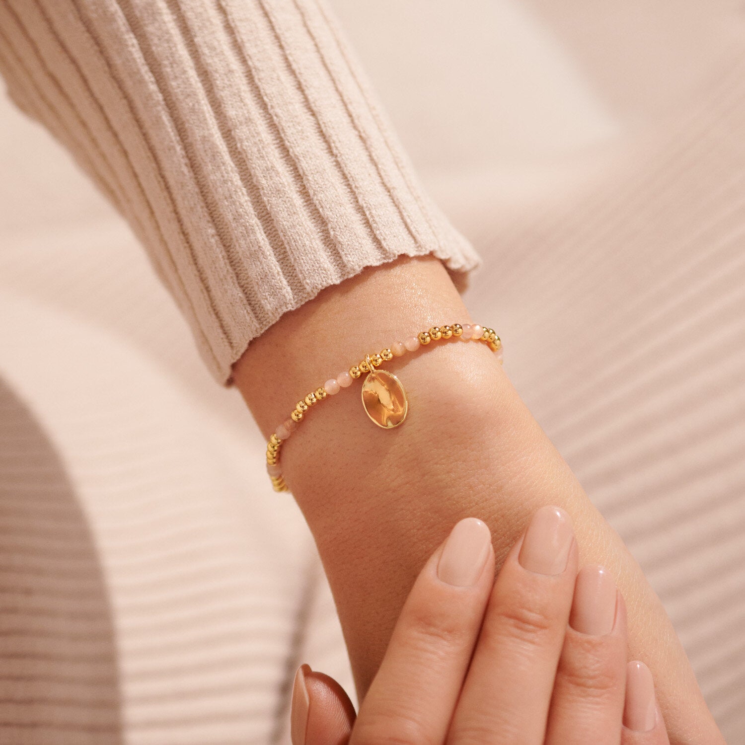 A Littles & Co. Bracelet - Birthstone July Sunstone | Gold