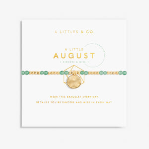 A Littles & Co. Bracelet - Birthstone Aug Aventurine | Gold