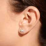 Load image into Gallery viewer, A Littles &amp; Co. Earrings - Lucky Elephant Studs Silver
