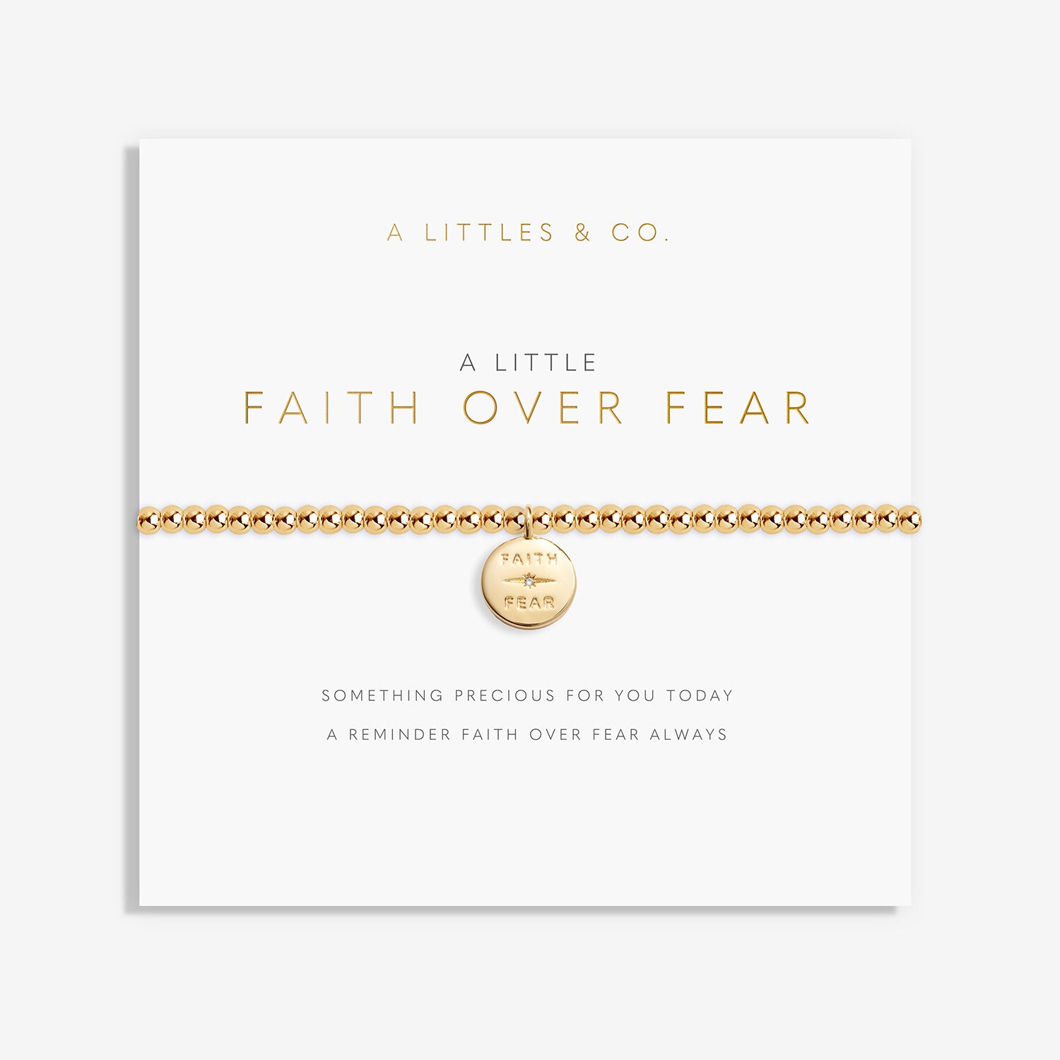 A Littles & Co. Bracelet - Faith Over Fear Gold