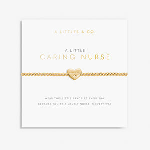 A Littles & Co. Bracelet - Caring Nurse Heart Gold