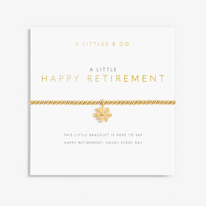 A Littles & Co. Bracelet - Happy Retirement Gold