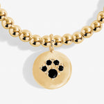 Load image into Gallery viewer, A Littles &amp; Co. Bracelet - Paw Print (Blk Gld) | Gold
