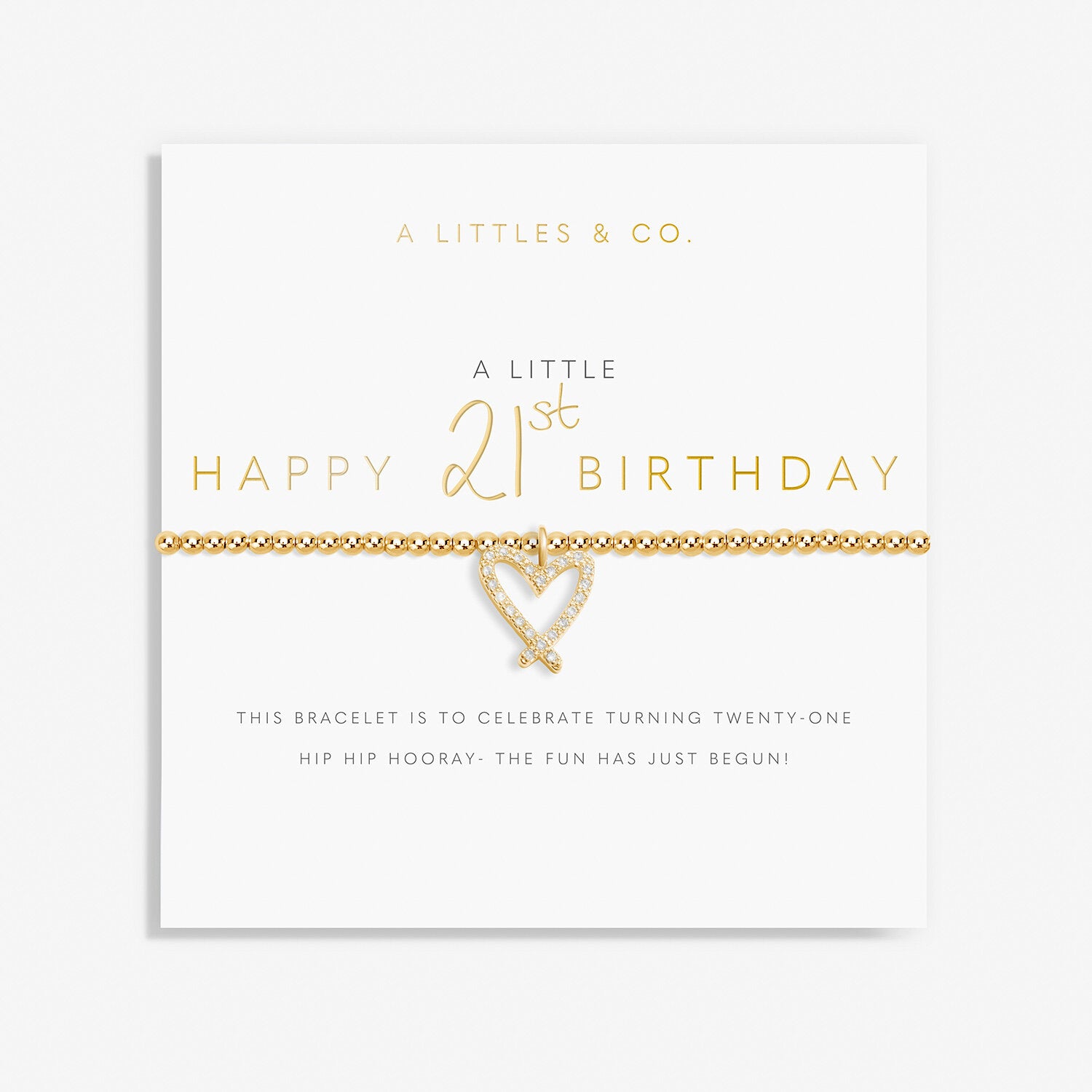 A Littles & Co. Bracelet - 21st Birthday Gold