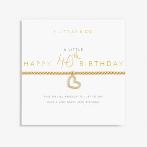 A Littles & Co. Bracelet - 40th Birthday Gold