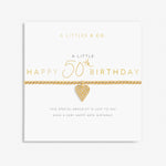 Load image into Gallery viewer, A Littles &amp; Co. Bracelet - Happy 50th Birthday Gold
