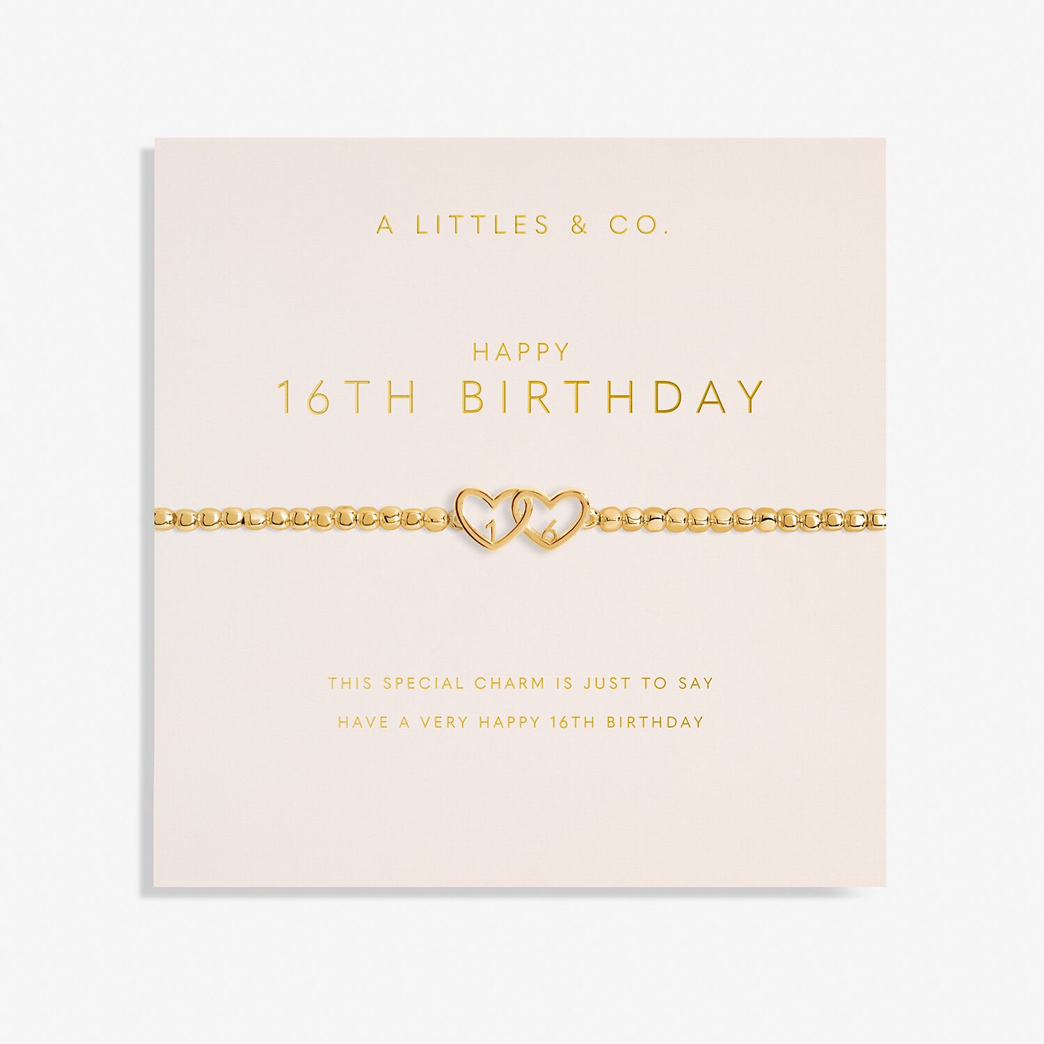 A Littles & Co. Bracelet - Happy 16th Birthday Gold