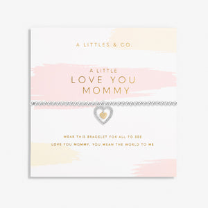 A Littles & Co. Bracelet - Love You Mommy (Silver)