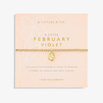 Load image into Gallery viewer, A Littles &amp; Co. Bracelet - Birthflower Feb Violet Gold
