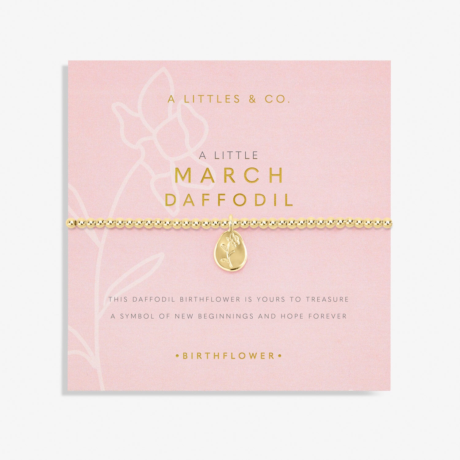 A Littles & Co. Bracelet - Birthflower March Daffodil Gold