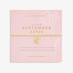 Load image into Gallery viewer, A Littles &amp; Co. Bracelet - Birthflower Sep Aster | Gold
