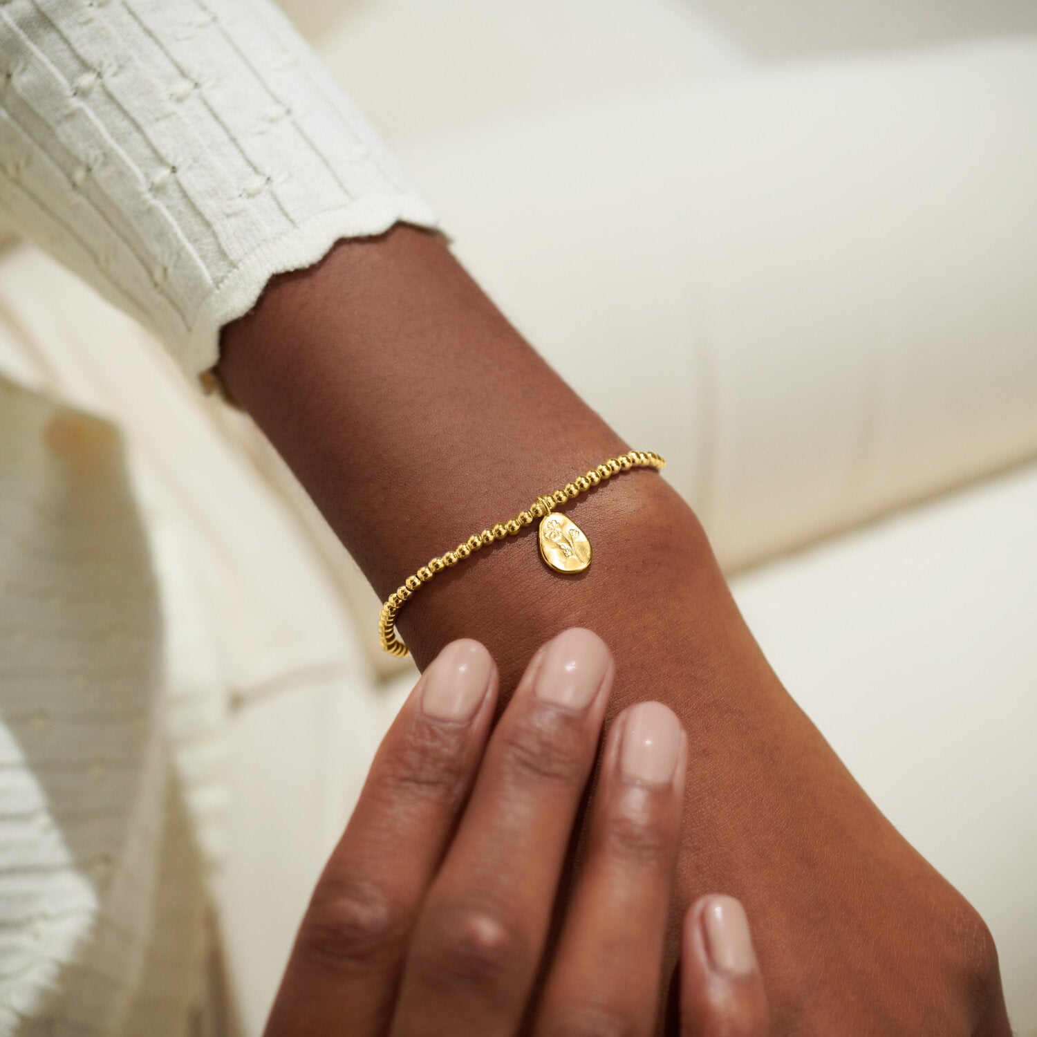 A Littles & Co. Bracelet - Birthflower Oct Cosmos | Gold