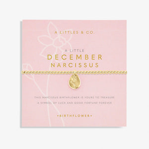 A Littles & Co. Bracelet - Birthflower Dec Narcissus | Gold