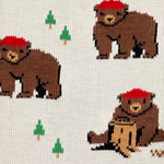 Load image into Gallery viewer, Men&#39;s Midcalf Socks - Bear in Hat &amp; Trees
