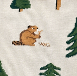 Load image into Gallery viewer, Men&#39;s Midcalf Socks - Bear in Hat &amp; Trees
