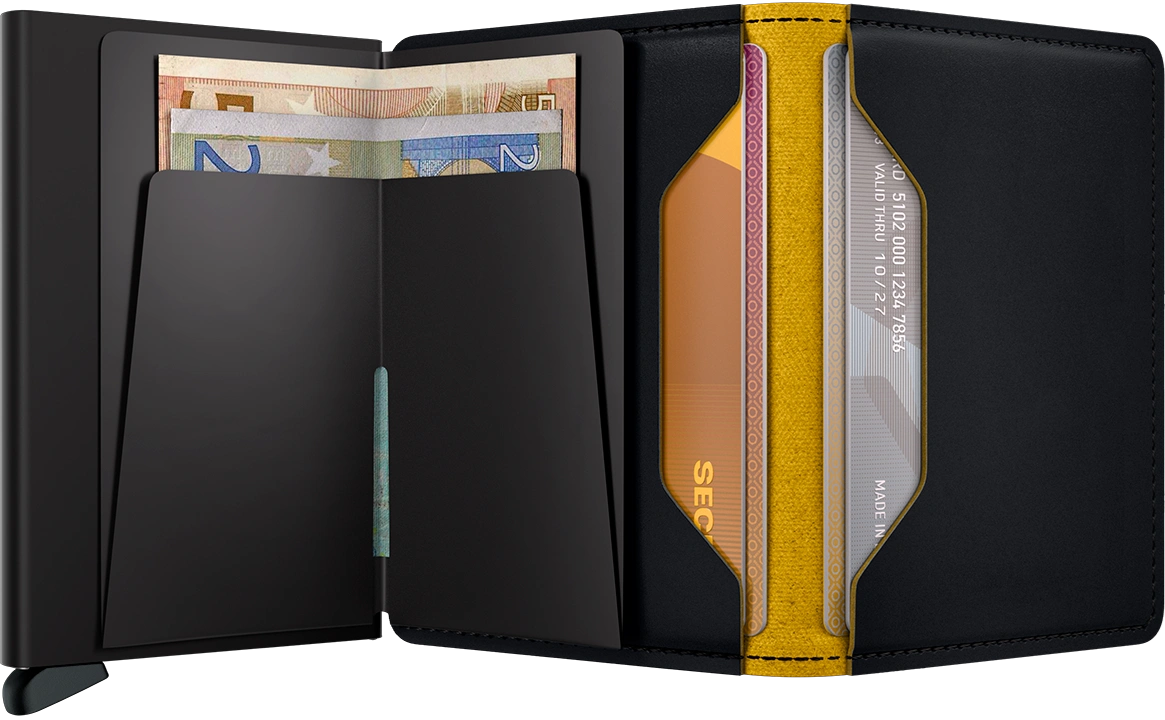 Slimwallet - Matte Black & Ochre