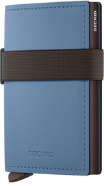 Load image into Gallery viewer, Bandwallet - Matte Leather Steel Blue-Brown
