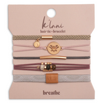 Load image into Gallery viewer, Hair Tie Bracelet - Breathe Lg s/5
