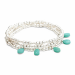 Load image into Gallery viewer, Scout Bracelet - Timeless Wrap Silver | Turquoise
