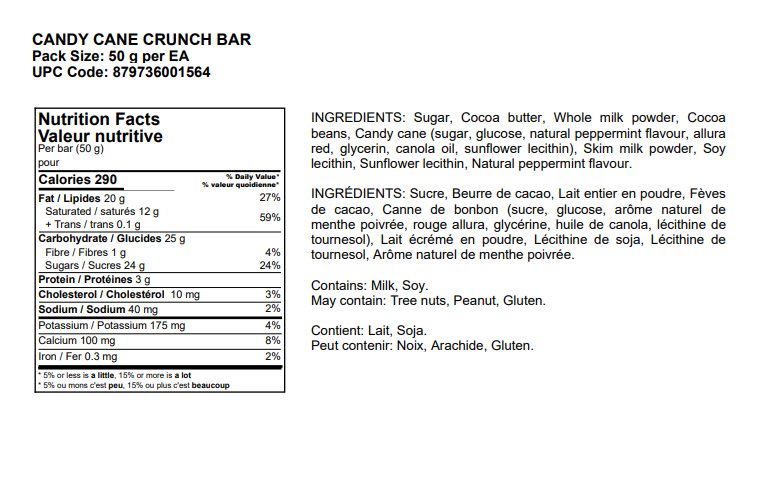 Jacek Chocolate - Square Candy Cane Crunch