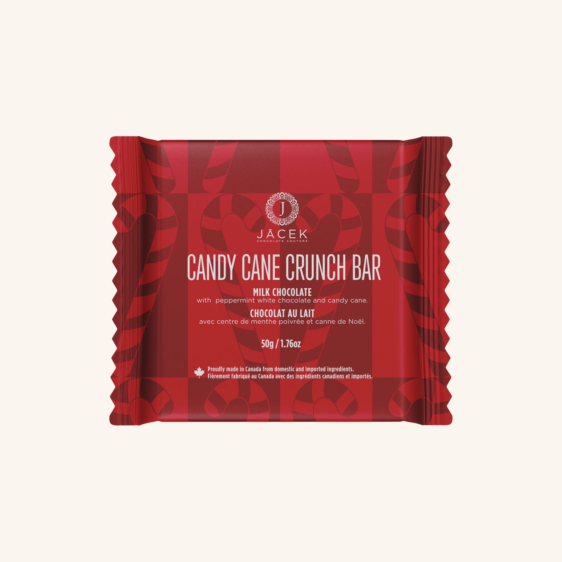 Jacek Chocolate - Square Candy Cane Crunch