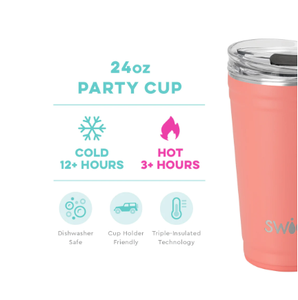 Swig Party Cup 24oz - Coral
