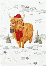 Load image into Gallery viewer, Holiday Boxed Card Set - Mini Highland Cow s/20
