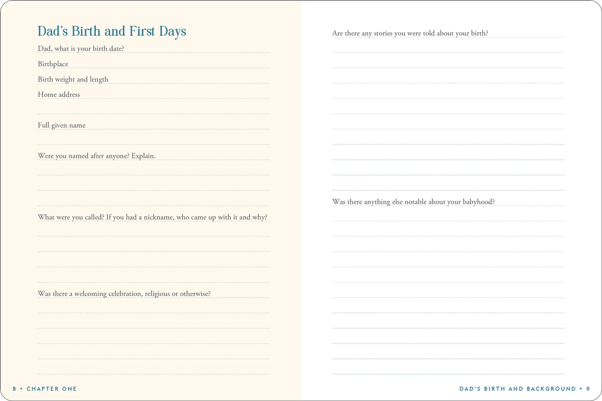 Keepsake Journal - Dad's Story