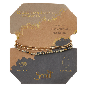 Scout Bracelet - Delicate Dalmation Jasper | Gold