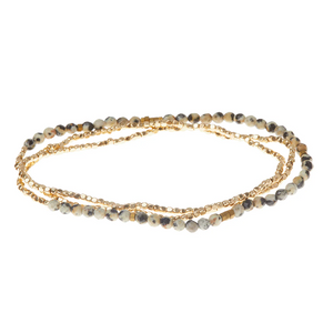 Scout Bracelet - Delicate Dalmation Jasper | Gold