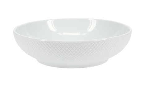 Bowl - Shallow White Diamond 8"