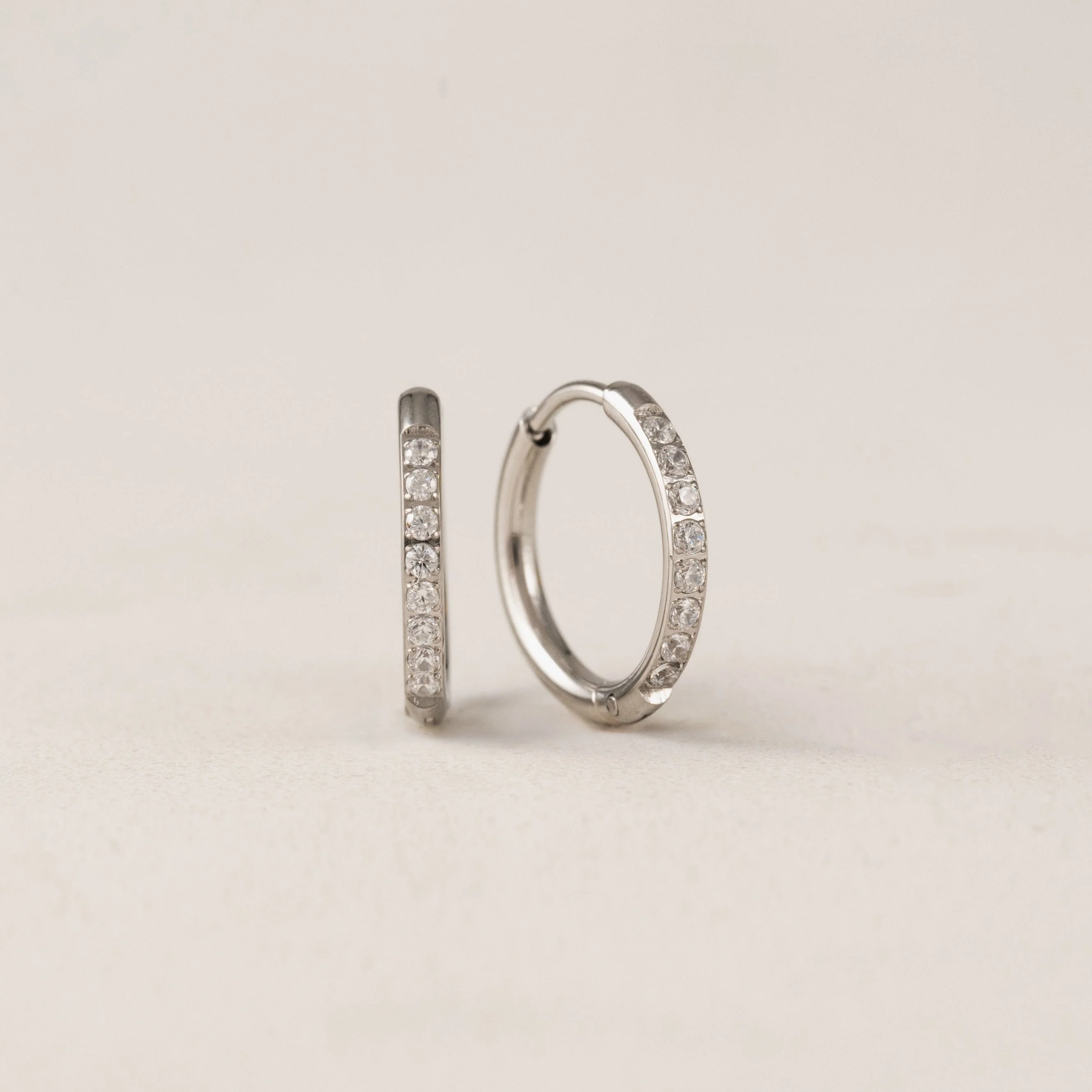 Waterproof Collection - Hoop Earrings Evie Slvr 15mm