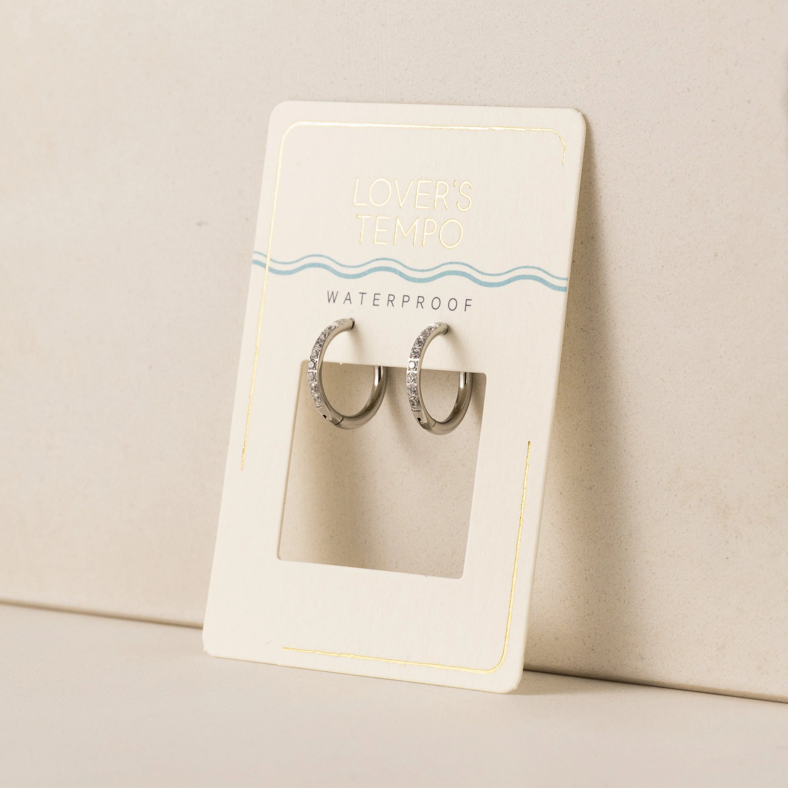 Waterproof Collection - Hoop Earrings Evie Slvr 15mm