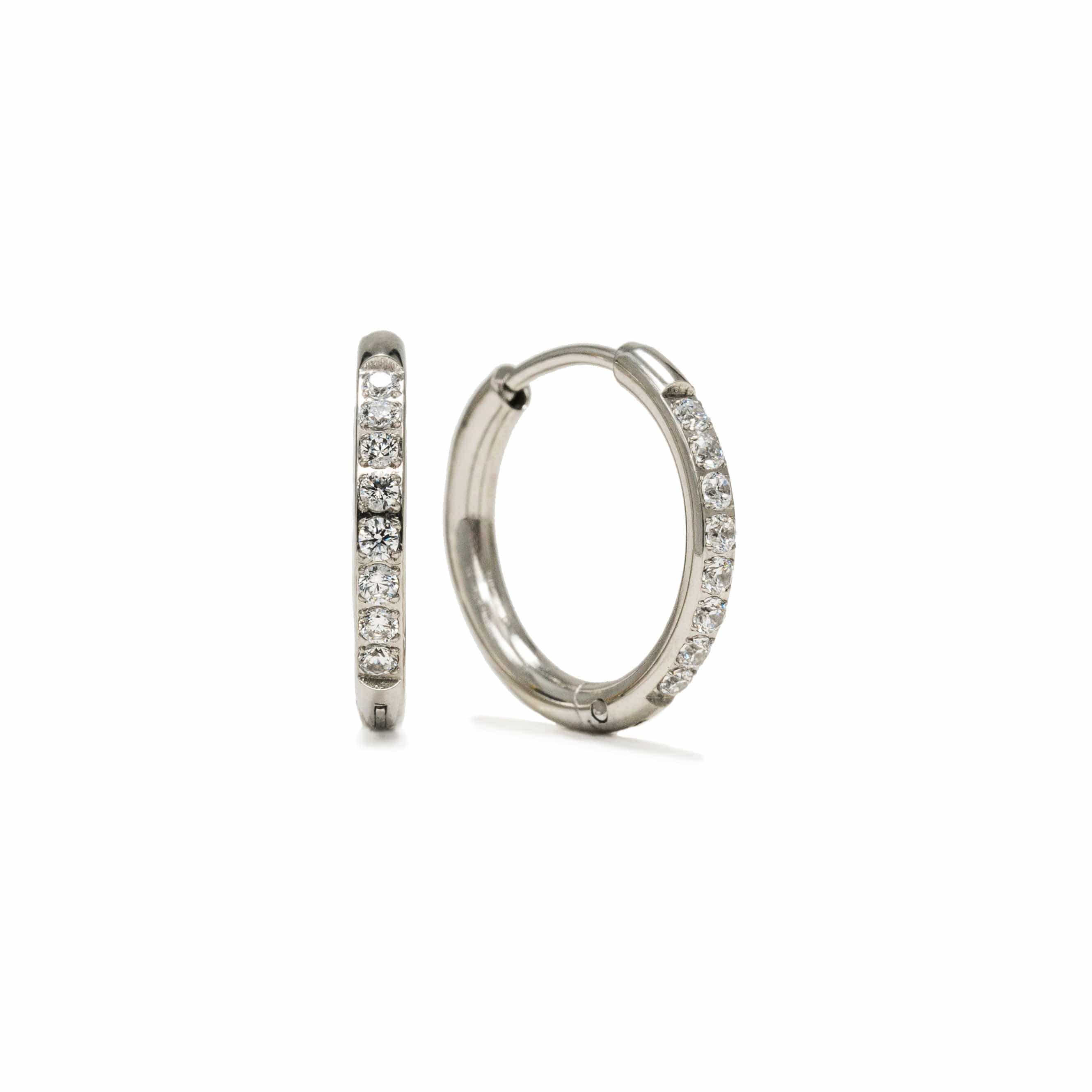Waterproof Collection - Hoop Earrings Evie Slvr 15mm