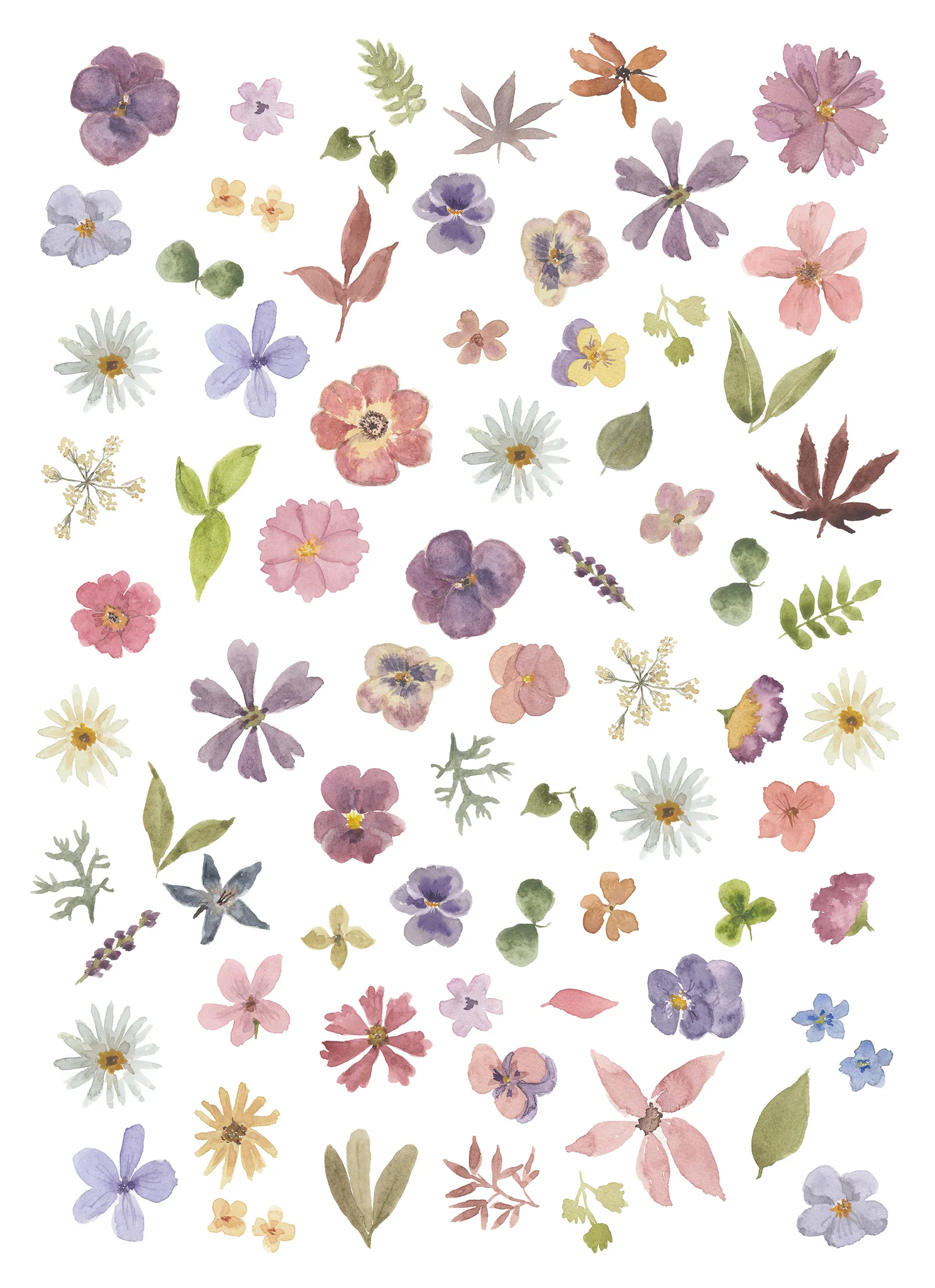 Tea Towel Maison - Fleurs Pressées