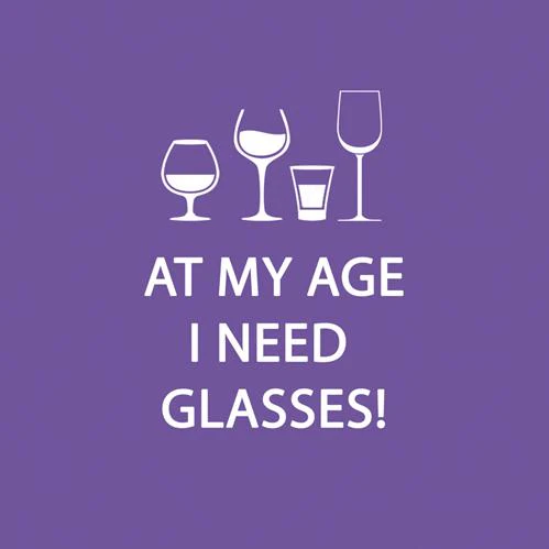 Cocktail Napkin - I Need Glasses