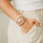 Load image into Gallery viewer, Hair Tie Bracelet - Glimmer Lg s/5
