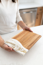 Load image into Gallery viewer, Slim Acacia Bread Board - Gold Quartz
