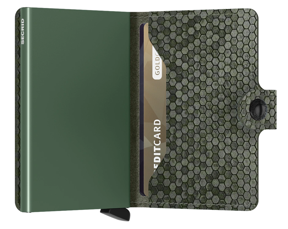 Miniwallet - Hexagon Green