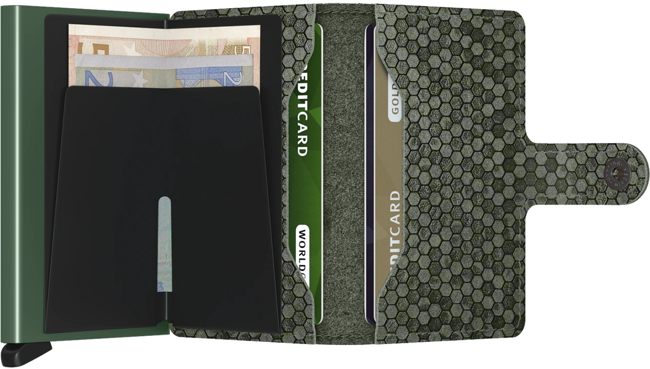 Miniwallet - Hexagon Green