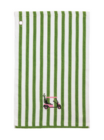 Load image into Gallery viewer, Terry Golf Towel - Green Stripes | Pink Cart
