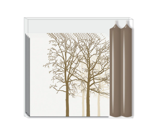 Luncheon Napkin Gift Set - Autumn Fog | Taupe