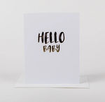 Load image into Gallery viewer, W&amp;C Cards - hello baby (gold font)
