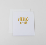 Load image into Gallery viewer, W&amp;C Cards - hello baby (gold font)
