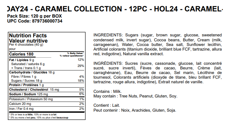 Jacek Chocolate - 12pc Holiday Caramel Set