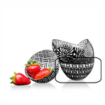 Load image into Gallery viewer, Bowl - 4&quot; Black | White Illusion Full
