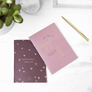 Katie Loxton Notebook Duo - Take Time | Plum